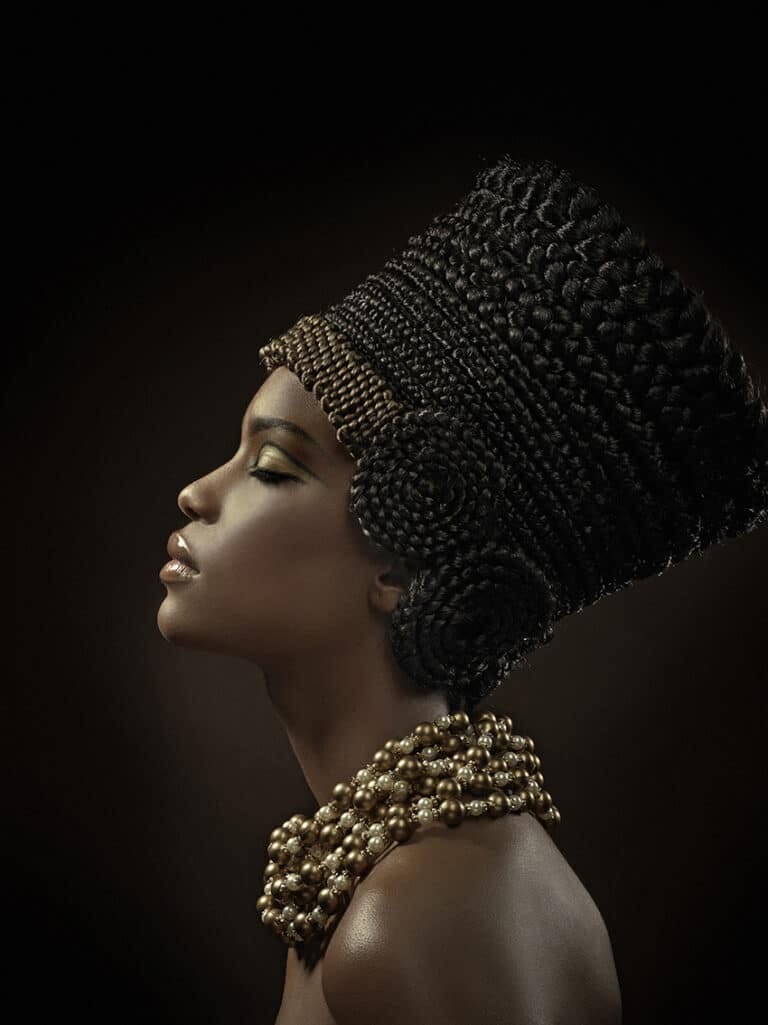 schilderij plexiglas African woman art dibond wanddecoratie