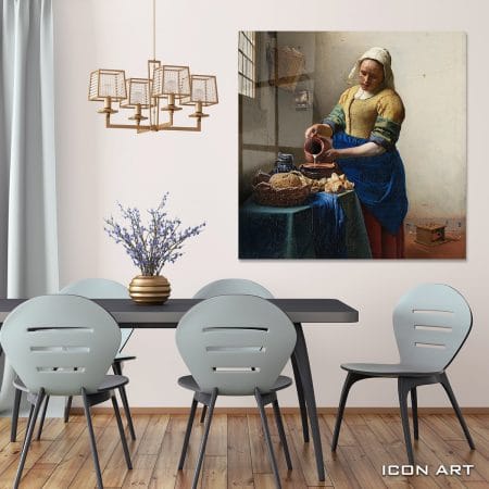 schilderij plexiglas art dibond wanddecoratie oude meester meisje met de parel milk